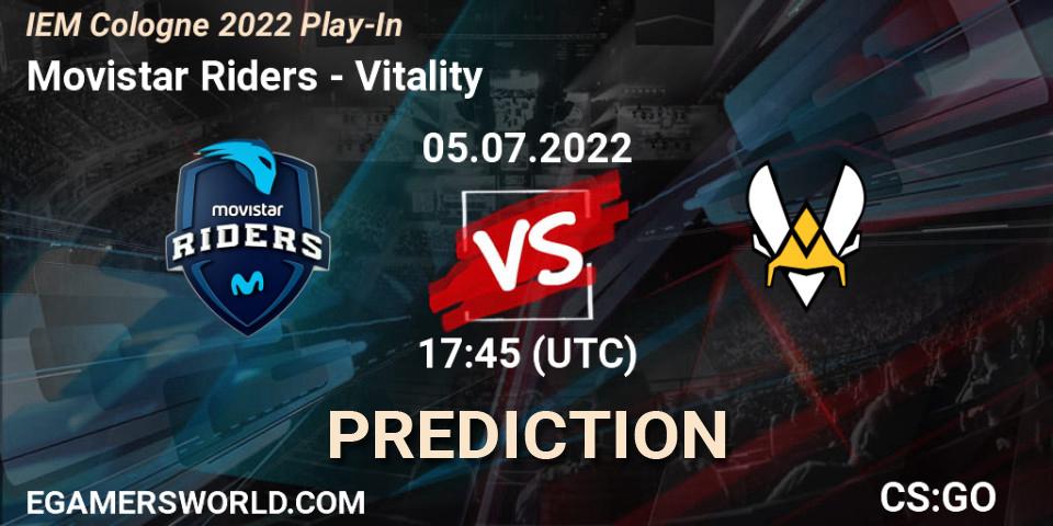 Movistar Riders - Vitality: Maç tahminleri. 05.07.2022 at 18:20, Counter-Strike (CS2), IEM Cologne 2022 Play-In