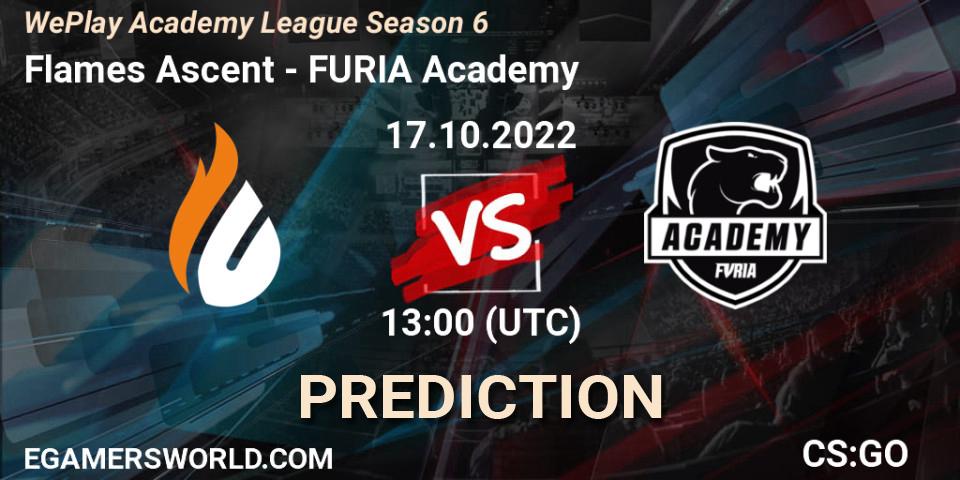 Flames Ascent - FURIA Academy: Maç tahminleri. 17.10.22, CS2 (CS:GO), WePlay Academy League Season 6