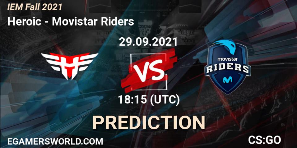 Heroic - Movistar Riders: Maç tahminleri. 29.09.2021 at 19:00, Counter-Strike (CS2), IEM Fall 2021: Europe RMR