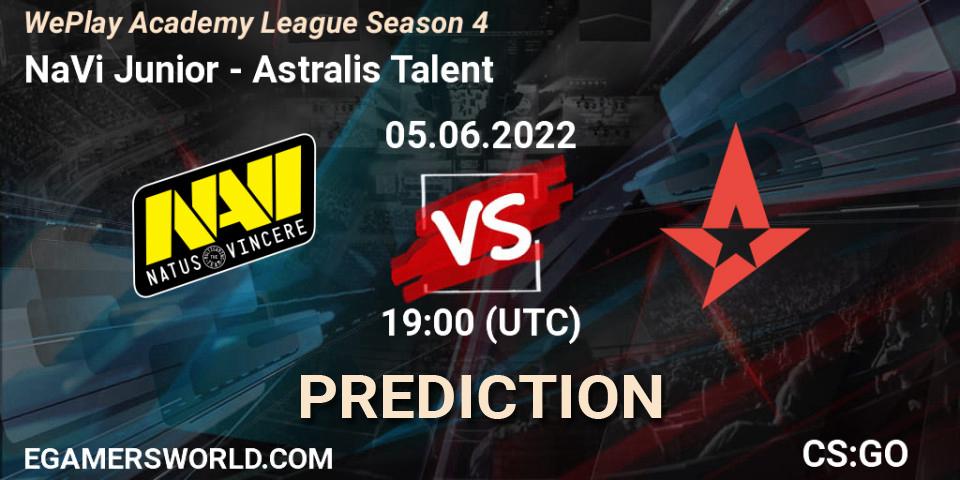 NaVi Junior - Astralis Talent: Maç tahminleri. 05.06.2022 at 17:30, Counter-Strike (CS2), WePlay Academy League Season 4