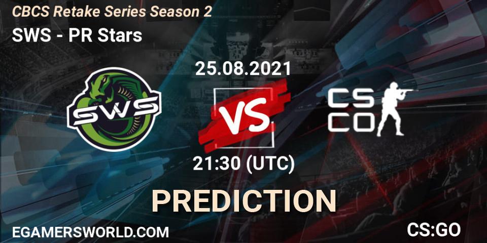 SWS - PR Stars: Maç tahminleri. 25.08.2021 at 21:30, Counter-Strike (CS2), CBCS Retake Series Season 2