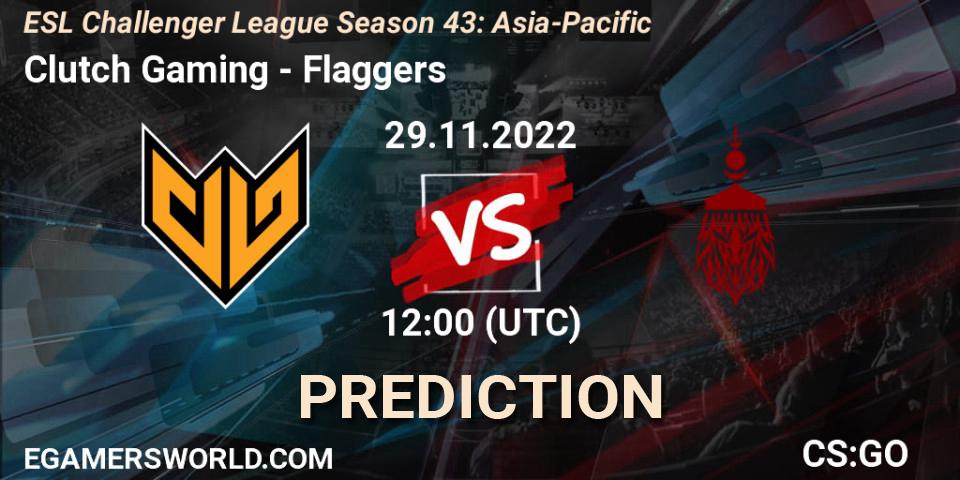 Clutch Gaming - Flaggers: Maç tahminleri. 29.11.22, CS2 (CS:GO), ESL Challenger League Season 43: Asia-Pacific