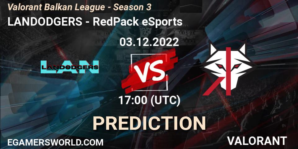 LANDODGERS - RedPack eSports: Maç tahminleri. 03.12.22, VALORANT, Valorant Balkan League - Season 3