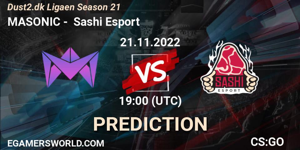 MASONIC - Sashi Esport: Maç tahminleri. 21.11.2022 at 19:00, Counter-Strike (CS2), Dust2.dk Ligaen Season 21