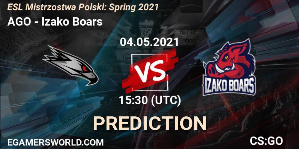 AGO - Izako Boars: Maç tahminleri. 04.05.2021 at 15:30, Counter-Strike (CS2), ESL Mistrzostwa Polski: Spring 2021