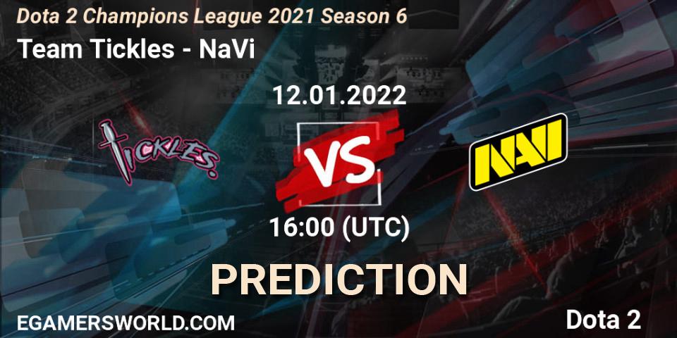 Team Tickles - NaVi: Maç tahminleri. 12.01.2022 at 16:02, Dota 2, Dota 2 Champions League 2021 Season 6