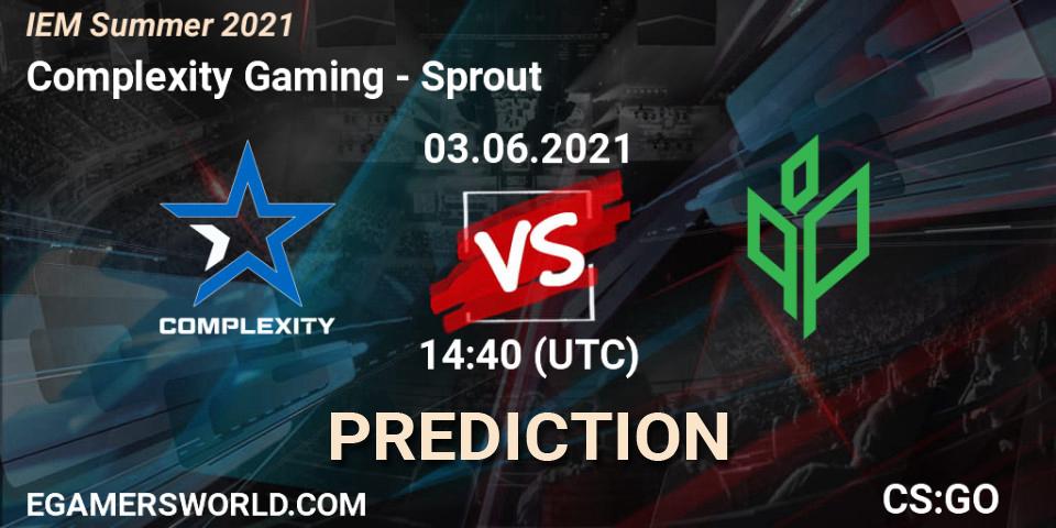 Complexity Gaming - Sprout: Maç tahminleri. 03.06.2021 at 14:45, Counter-Strike (CS2), IEM Summer 2021