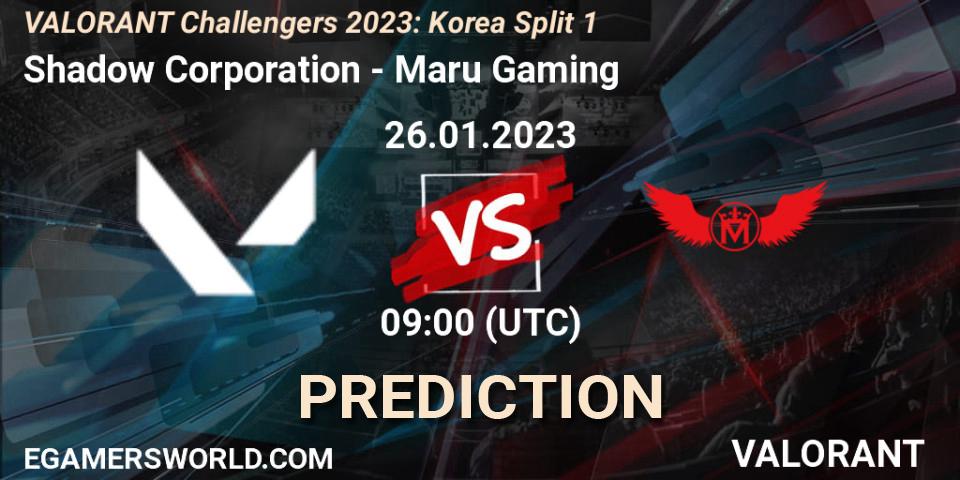 Shadow Corporation - Maru Gaming: Maç tahminleri. 26.01.2023 at 09:00, VALORANT, VALORANT Challengers 2023: Korea Split 1