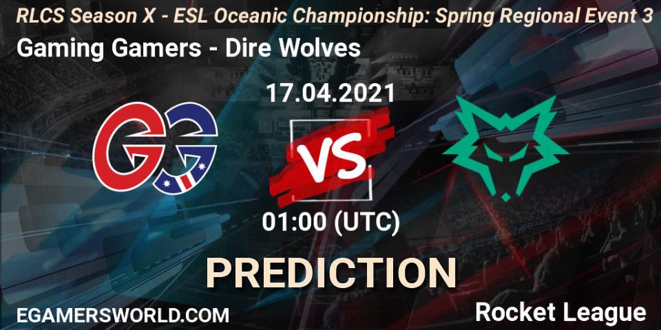Gaming Gamers - Dire Wolves: Maç tahminleri. 17.04.2021 at 01:00, Rocket League, RLCS Season X - ESL Oceanic Championship: Spring Regional Event 3