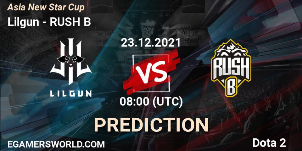 Lilgun - RUSH B: Maç tahminleri. 23.12.2021 at 07:28, Dota 2, Asia New Star Cup