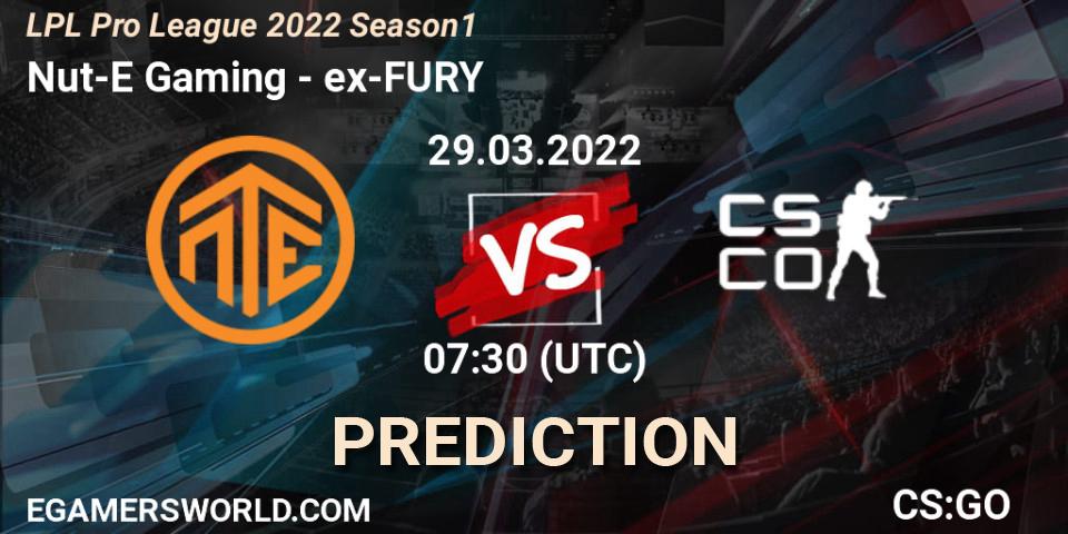 Nut-E Gaming - ex-FURY: Maç tahminleri. 29.03.2022 at 10:00, Counter-Strike (CS2), LPL Pro League 2022 Season 1
