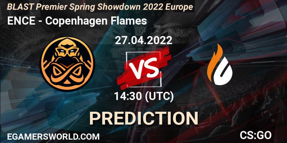 ENCE - Copenhagen Flames: Maç tahminleri. 27.04.2022 at 14:30, Counter-Strike (CS2), BLAST Premier Spring Showdown 2022 Europe