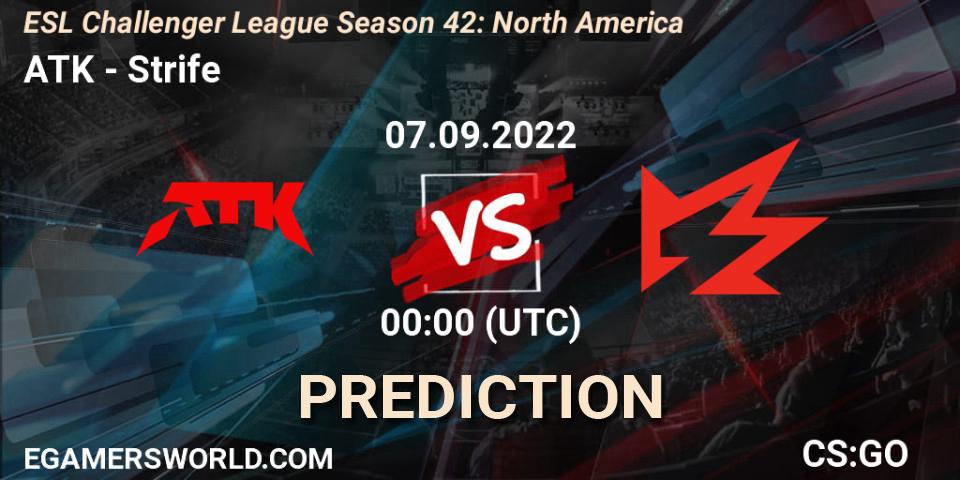 ATK - Strife: Maç tahminleri. 16.09.2022 at 22:00, Counter-Strike (CS2), ESL Challenger League Season 42: North America