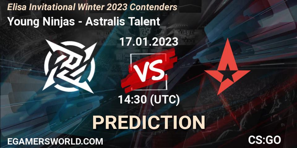 Young Ninjas - Astralis Talent: Maç tahminleri. 17.01.2023 at 14:30, Counter-Strike (CS2), Elisa Invitational Winter 2023 Contenders