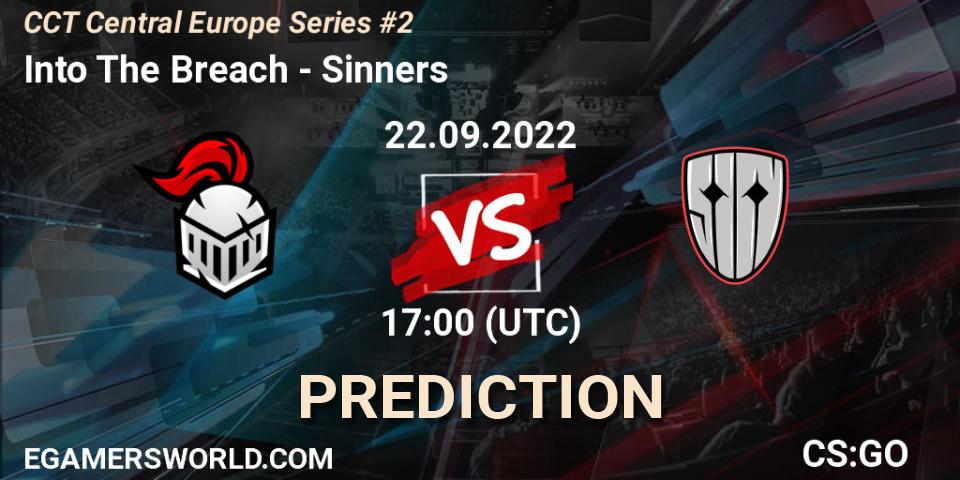 Into The Breach - Sinners: Maç tahminleri. 22.09.2022 at 17:30, Counter-Strike (CS2), CCT Central Europe Series #2