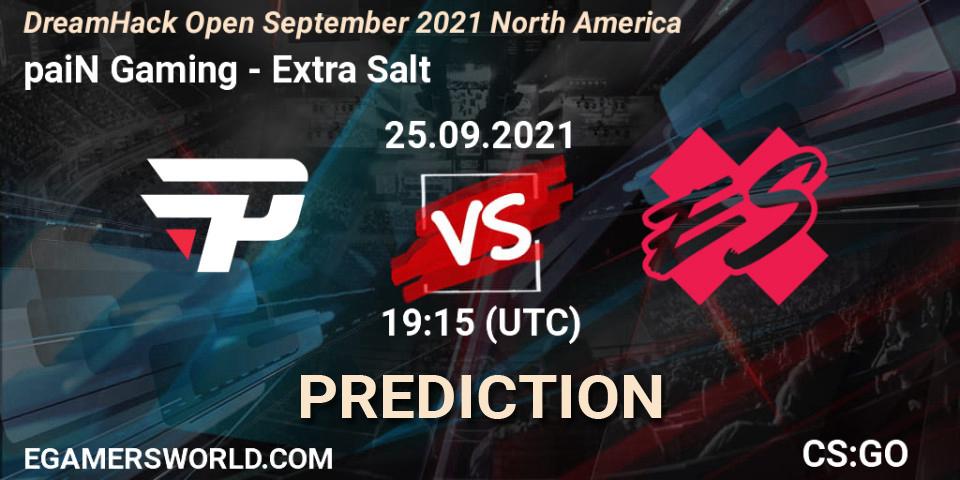 paiN Gaming - Extra Salt: Maç tahminleri. 25.09.2021 at 19:15, Counter-Strike (CS2), DreamHack Open September 2021 North America