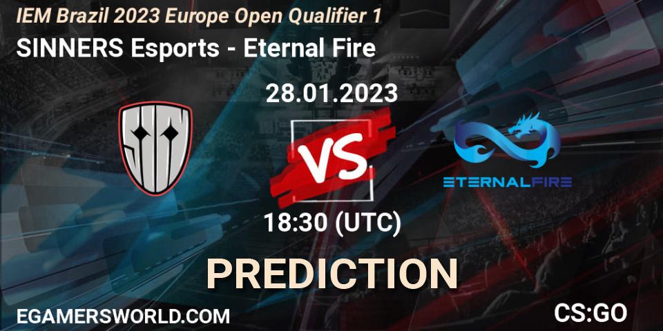SINNERS Esports - Eternal Fire: Maç tahminleri. 28.01.23, CS2 (CS:GO), IEM Brazil Rio 2023 Europe Open Qualifier 1