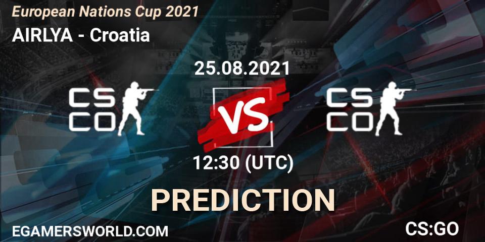 AIRLYA - Croatia: Maç tahminleri. 25.08.2021 at 12:40, Counter-Strike (CS2), European Nations Cup 2021