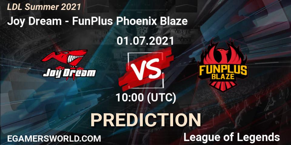 Joy Dream - FunPlus Phoenix Blaze: Maç tahminleri. 01.07.2021 at 10:30, LoL, LDL Summer 2021