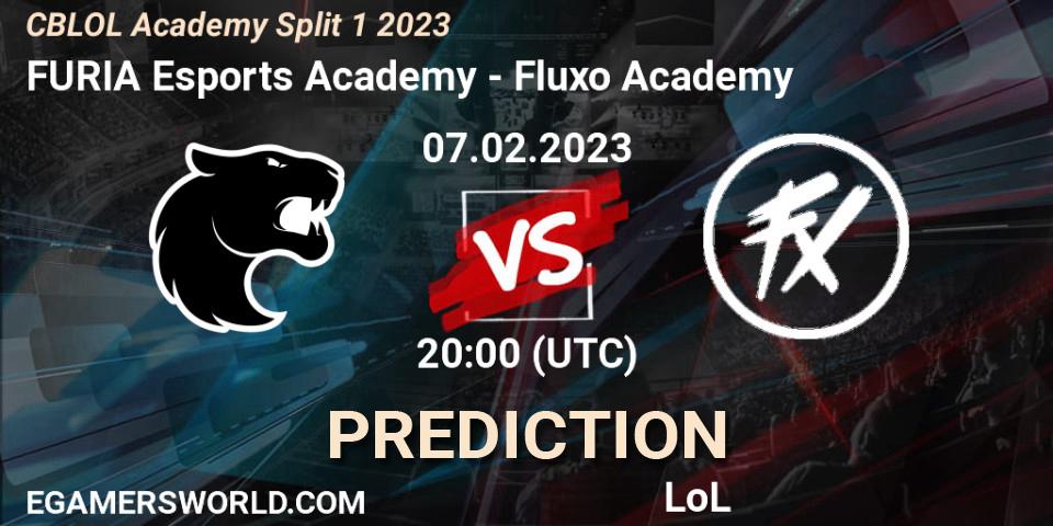 FURIA Esports Academy - Fluxo Academy: Maç tahminleri. 07.02.23, LoL, CBLOL Academy Split 1 2023