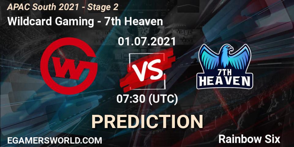Wildcard Gaming - 7th Heaven: Maç tahminleri. 01.07.2021 at 07:30, Rainbow Six, APAC South 2021 - Stage 2