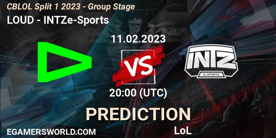 LOUD - INTZ e-Sports: Maç tahminleri. 11.02.2023 at 20:15, LoL, CBLOL Split 1 2023 - Group Stage