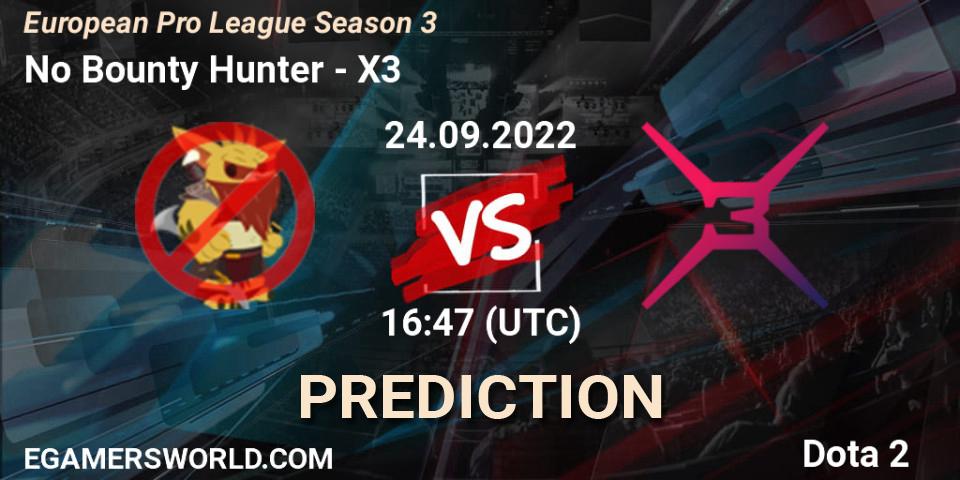 No Bounty Hunter - X3: Maç tahminleri. 24.09.2022 at 16:47, Dota 2, European Pro League Season 3 