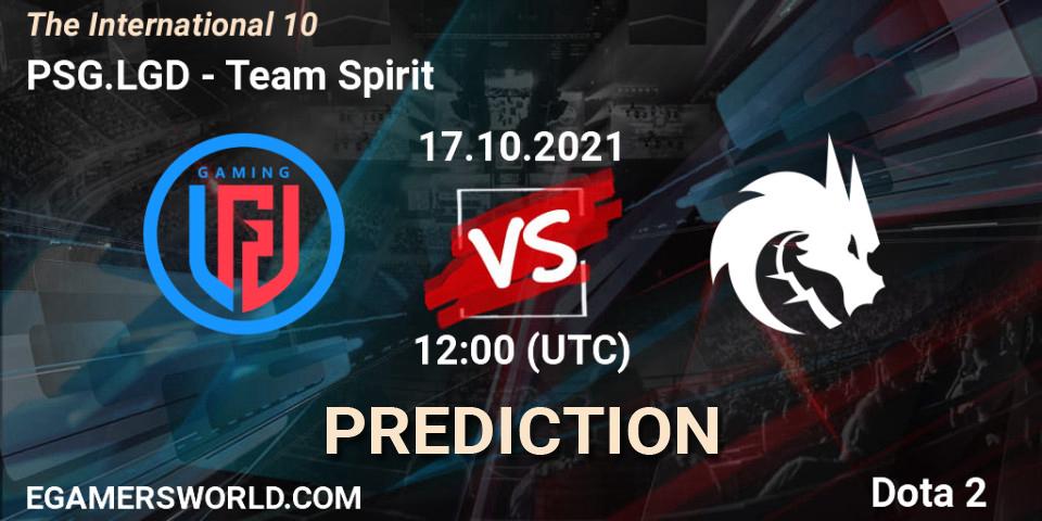 PSG.LGD - Team Spirit: Maç tahminleri. 17.10.2021 at 12:14, Dota 2, The Internationa 2021