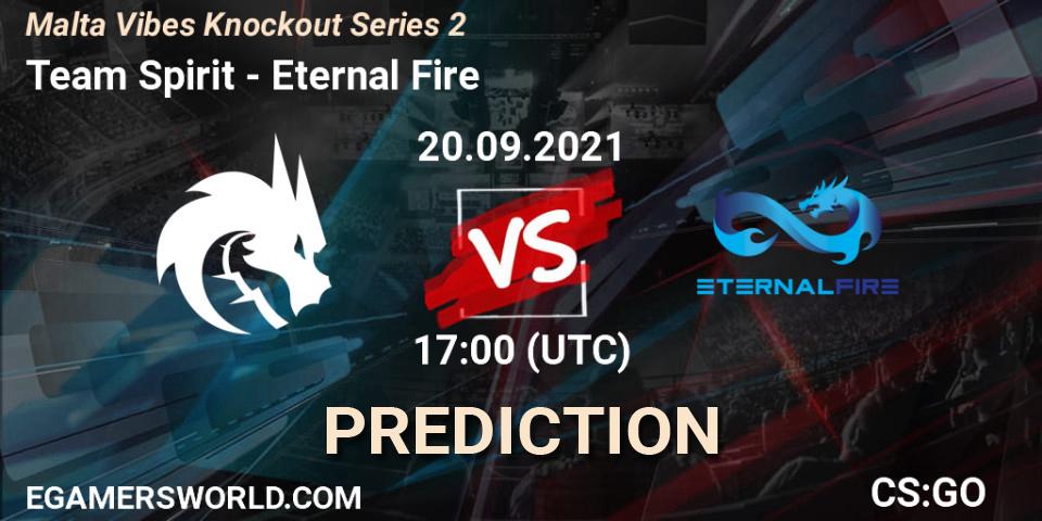 Team Spirit - Eternal Fire: Maç tahminleri. 20.09.2021 at 17:40, Counter-Strike (CS2), Malta Vibes Knockout Series #2