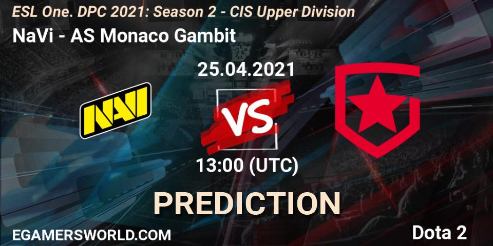 NaVi - AS Monaco Gambit: Maç tahminleri. 25.04.21, Dota 2, ESL One. DPC 2021: Season 2 - CIS Upper Division