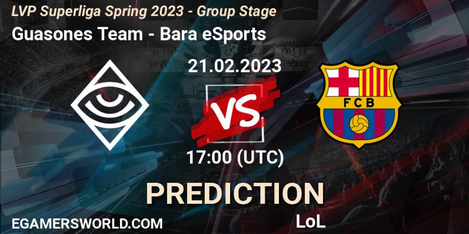 Guasones Team - Barça eSports: Maç tahminleri. 21.02.2023 at 19:00, LoL, LVP Superliga Spring 2023 - Group Stage