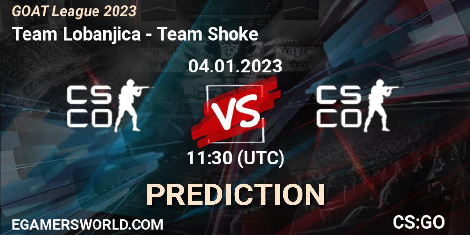 Team Lobanjica - Team Shoke: Maç tahminleri. 04.01.2023 at 11:30, Counter-Strike (CS2), GOAT League 2023