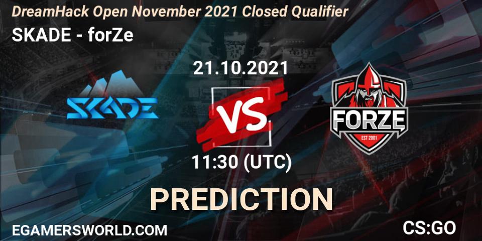 SKADE - forZe: Maç tahminleri. 21.10.2021 at 11:30, Counter-Strike (CS2), DreamHack Open November 2021 Closed Qualifier