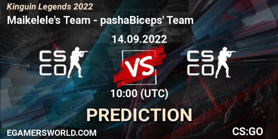 Maikelele's Team - pashaBiceps' Team: Maç tahminleri. 14.09.2022 at 10:10, Counter-Strike (CS2), Kinguin Legends 2022