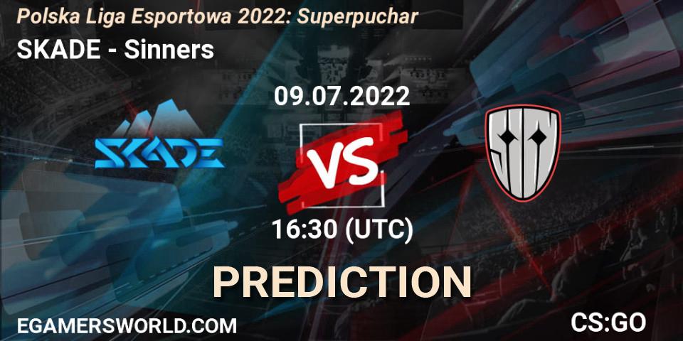 SKADE - Sinners: Maç tahminleri. 09.07.2022 at 17:00, Counter-Strike (CS2), Polska Liga Esportowa 2022: Superpuchar