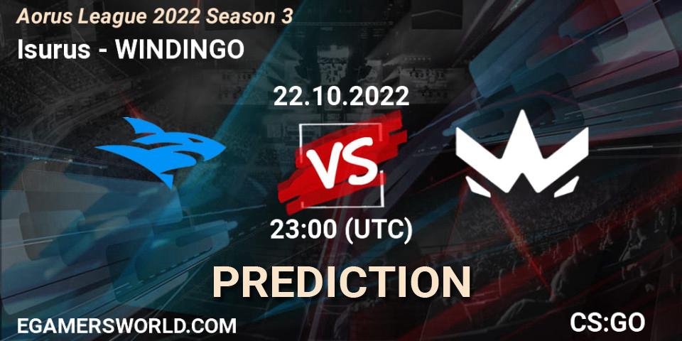 Isurus - WINDINGO: Maç tahminleri. 23.10.2022 at 17:20, Counter-Strike (CS2), Aorus League 2022 Season 3