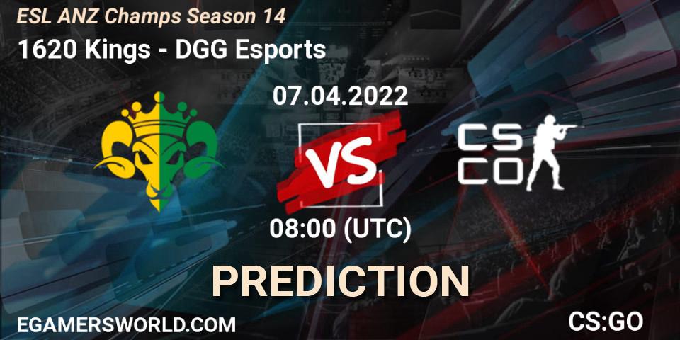 1620 Kings - DGG Esports: Maç tahminleri. 07.04.2022 at 08:00, Counter-Strike (CS2), ESL ANZ Champs Season 14