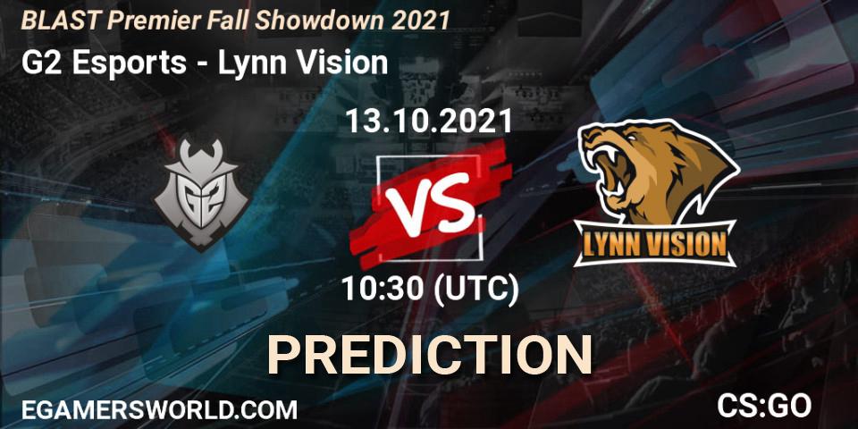 G2 Esports - Lynn Vision: Maç tahminleri. 13.10.2021 at 10:30, Counter-Strike (CS2), BLAST Premier Fall Showdown 2021