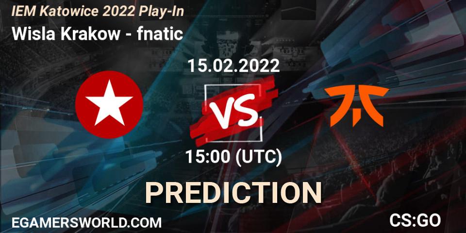 Wisla Krakow - fnatic: Maç tahminleri. 15.02.2022 at 15:00, Counter-Strike (CS2), IEM Katowice 2022 Play-In