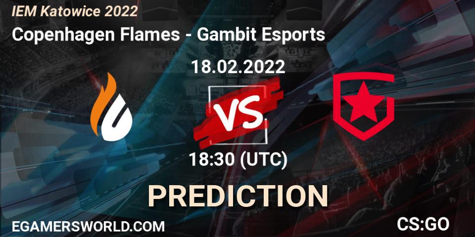 Copenhagen Flames - Gambit Esports: Maç tahminleri. 18.02.22, CS2 (CS:GO), IEM Katowice 2022
