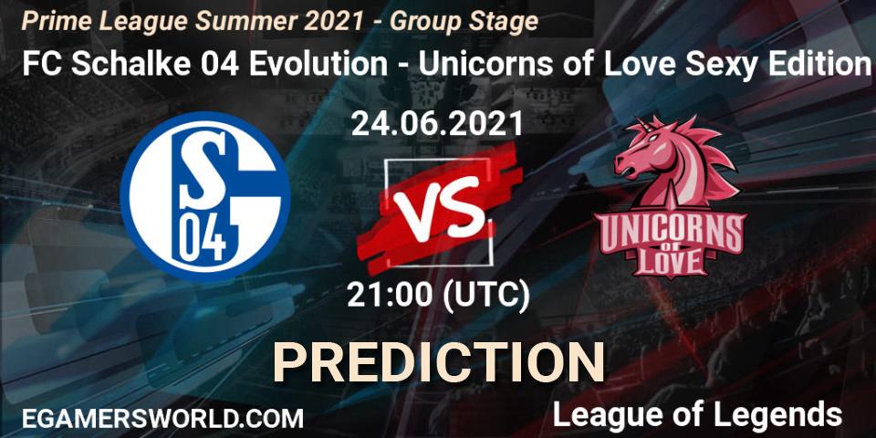 FC Schalke 04 Evolution - Unicorns of Love Sexy Edition: Maç tahminleri. 24.06.21, LoL, Prime League Summer 2021 - Group Stage