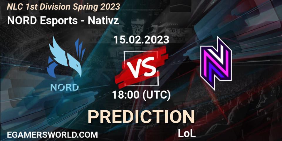 NORD Esports - Nativz: Maç tahminleri. 15.02.2023 at 18:00, LoL, NLC 1st Division Spring 2023