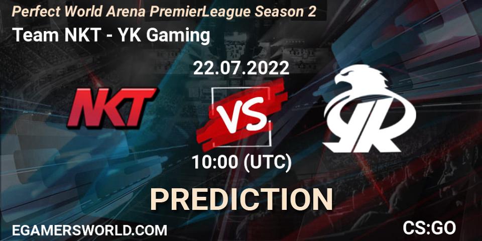 Team NKT - YK Gaming: Maç tahminleri. 22.07.2022 at 10:10, Counter-Strike (CS2), Perfect World Arena Premier League Season 2