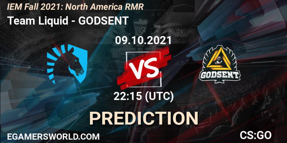 Team Liquid - GODSENT: Maç tahminleri. 09.10.2021 at 22:15, Counter-Strike (CS2), IEM Fall 2021: North America RMR