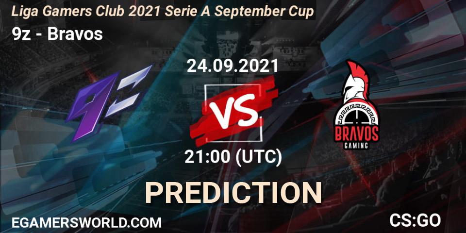 9z - Bravos: Maç tahminleri. 24.09.2021 at 21:00, Counter-Strike (CS2), Liga Gamers Club 2021 Serie A September Cup