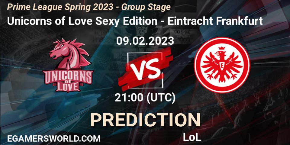 Unicorns of Love Sexy Edition - Eintracht Frankfurt: Maç tahminleri. 09.02.23, LoL, Prime League Spring 2023 - Group Stage