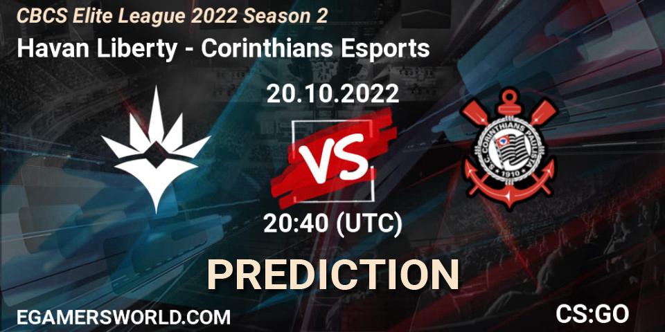 Havan Liberty - Corinthians Esports: Maç tahminleri. 20.10.22, CS2 (CS:GO), CBCS Elite League 2022 Season 2