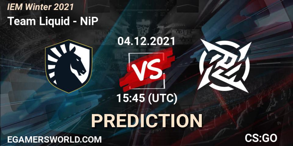 Team Liquid - NiP: Maç tahminleri. 04.12.2021 at 17:15, Counter-Strike (CS2), IEM Winter 2021