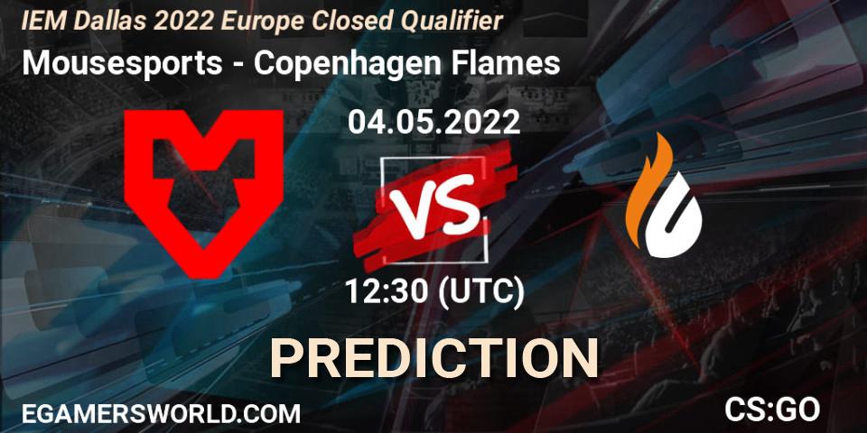 Mousesports - Copenhagen Flames: Maç tahminleri. 04.05.2022 at 12:30, Counter-Strike (CS2), IEM Dallas 2022 Europe Closed Qualifier