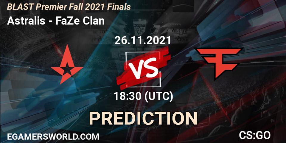 Astralis - FaZe Clan: Maç tahminleri. 26.11.21, CS2 (CS:GO), BLAST Premier Fall 2021 Finals